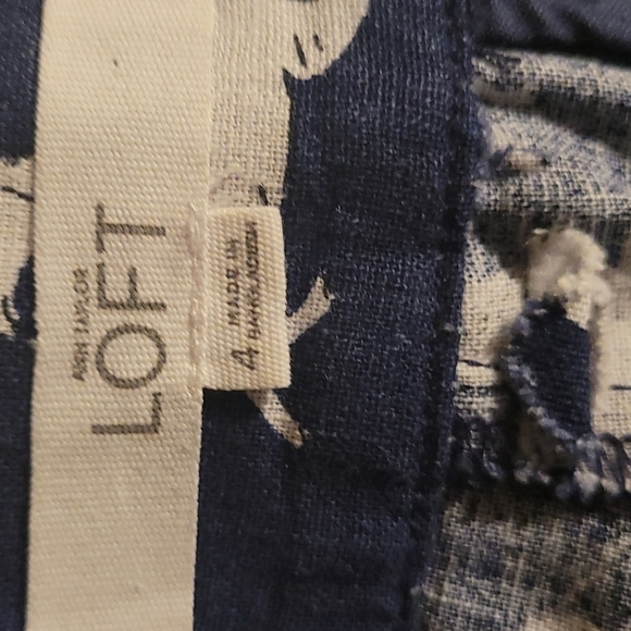 𝅺ann TAYLOR LOFT Horse/zebra novelty shorts linen blend size 4 - Picture 4 of 5